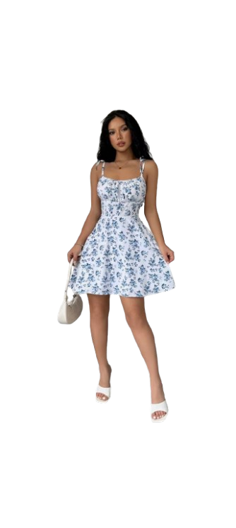 Short sleeve woman elegant dress